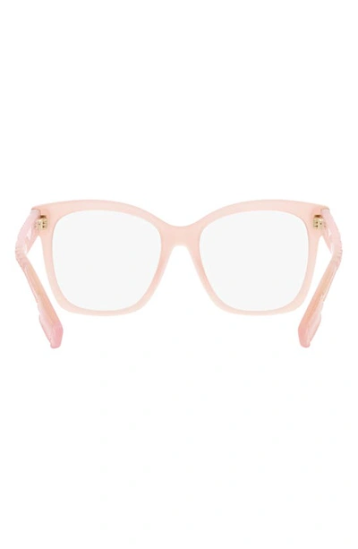 Shop Burberry Sylvie 51mm Square Optical Glasses In Pink