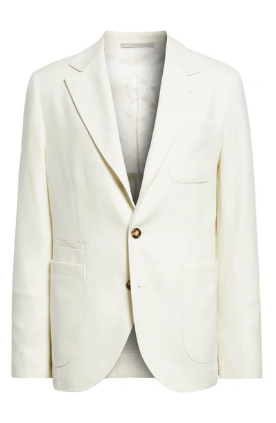 Shop Brunello Cucinelli Wool, Cashmere & Silk Twill Sport Coat In White