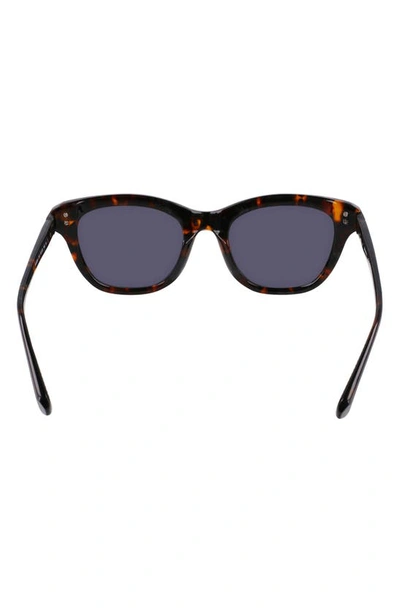 Shop Shinola 52mm Cat Eye Sunglasses In Gunmetal Pearl Tortoise