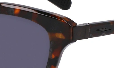 Shop Shinola 52mm Cat Eye Sunglasses In Gunmetal Pearl Tortoise
