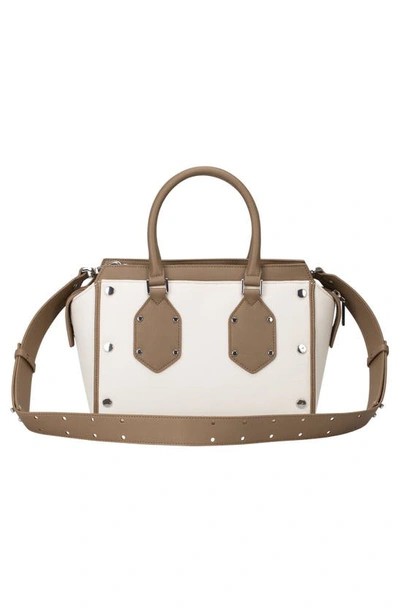 Shop Hugo Boss Boss Small Ivy Top Handle Bag In Open White