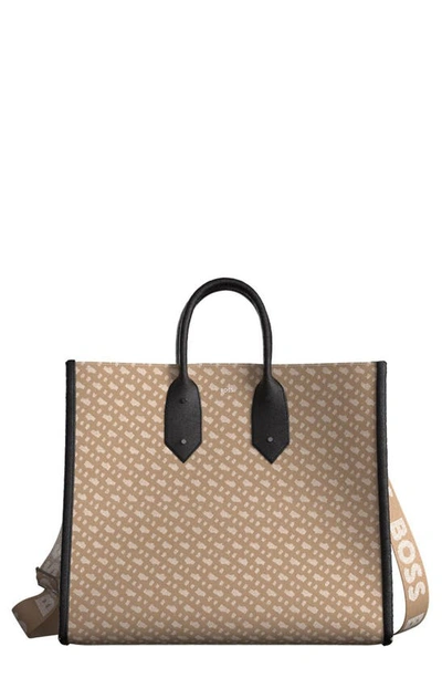 Shop Hugo Boss Sandy Tote In Medium Beige