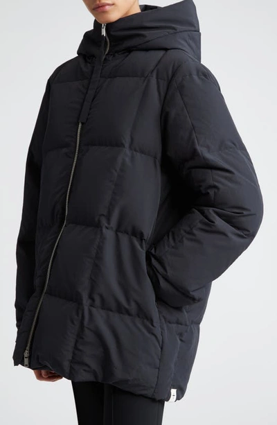 Shop Jil Sander Down Hooded Coat In Black