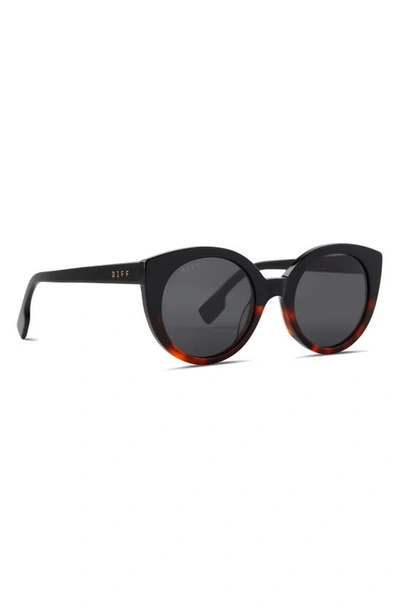 Shop Diff Emmy 57mm Tinted Cat Eye Sunglasses In Black Multi