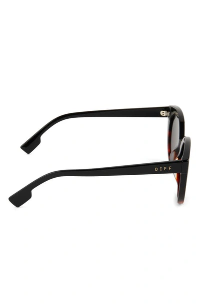 Shop Diff Emmy 57mm Tinted Cat Eye Sunglasses In Black Multi