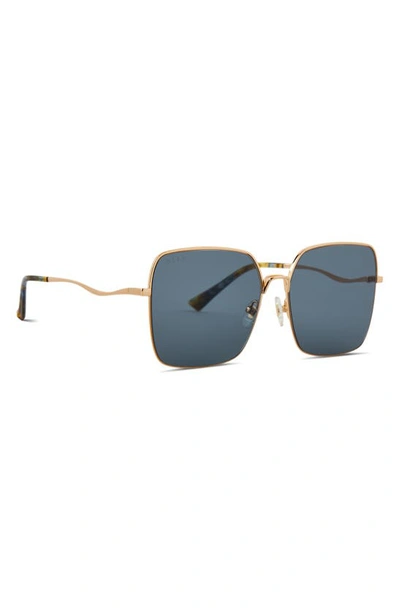 Shop Diff Clara 59mm Polarized Square Sunglasses In Grey