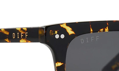 Diff Billie 52mm Polarized Rectangular Sunglasses In Brown Multi