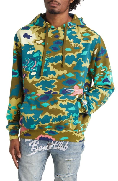 Shop Billionaire Boys Club Off World Camo Hoodie In Leek Green