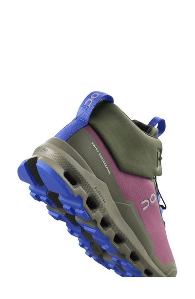 Shop On Kids' Cloudhero Mid Waterproof Sneaker In Cherry/ Olive