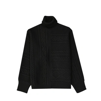 Shop Givenchy Wool Turtleneck Sweater In Black