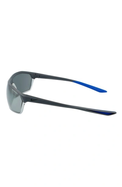 Shop Nike Clash 70mm Sport Sunglasses In Dark Grey/ Silver Flash