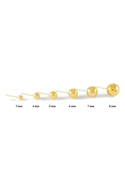 Shop A & M 14k White Gold Ball Stud Earrings