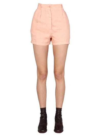 Shop Aspesi Wide Leg Shorts In Powder