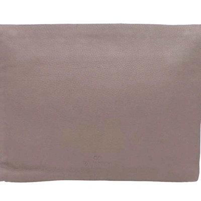 Shop Valentino Garavani Grey Leather Clutch Bag ()