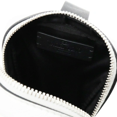 Shop Valentino Garavani Silver Leather Clutch Bag ()