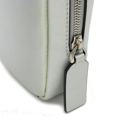 Shop Valentino Garavani Silver Leather Clutch Bag ()