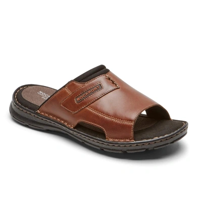 Shop Rockport Men's Darwyn 2 Slide Sandal - Medium Width In Coach Brown In Multi