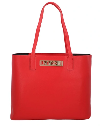 Shop Love Moschino Tote Bag In Red