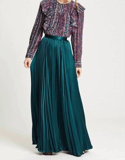 Shop Marie Oliver Wesley Maxi Skirt In Emerald In Green