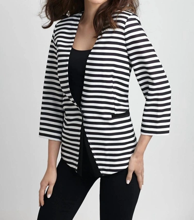 Shop Angel Striped Blazer In Black/white