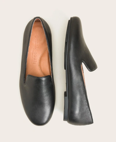 Shop Gentle Souls Eugene Leather Loafer Flat In Black