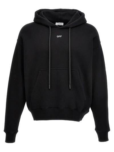 Shop Off-white Off Stamp Skate Hoodie In Nero