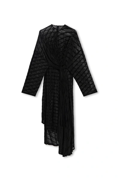 Shop Balenciaga Dress With Logo In Black