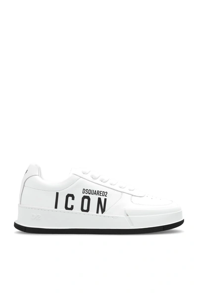 Shop Dsquared2 Canadian Sneakers In Bianco