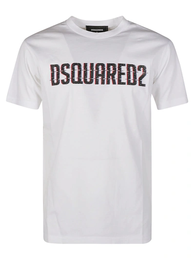 Shop Dsquared2 Logo Print Regular Fit T-shirt In 100