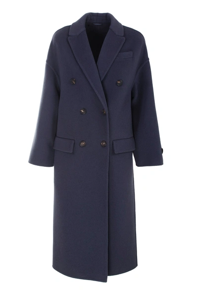 Shop Brunello Cucinelli Coat In Blu