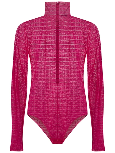 Shop Givenchy Bodysuit In Fuxia