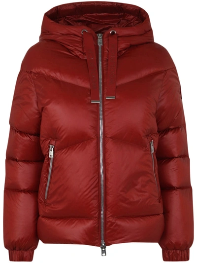 Shop Woolrich Aliquippa Short Puffer Jacket In Red Ochre