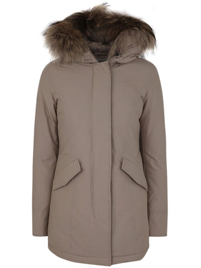 Shop Woolrich Arctic Raccoon Parka In Lit Light Taupe