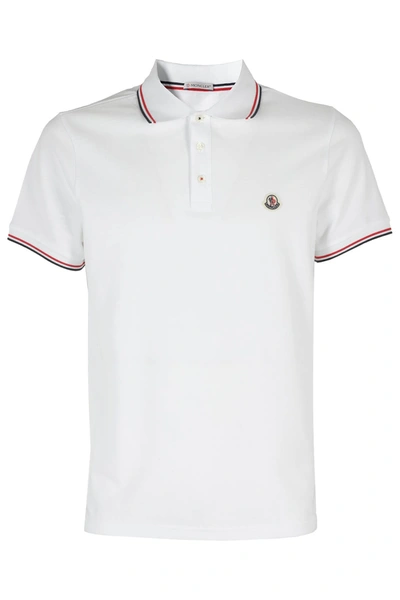 Shop Moncler Ss Polo In Bianco