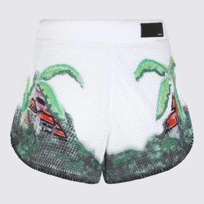 Amiri Eden Rock Drawstring Crochet Shorts In Red