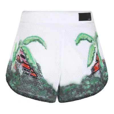 Amiri Eden Rock Drawstring Crochet Shorts In Red