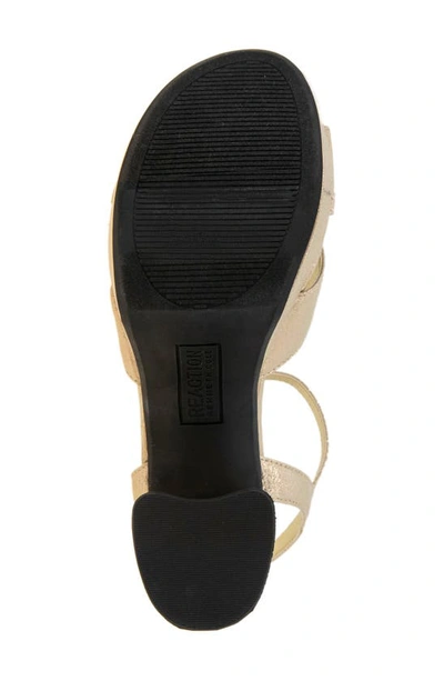 Shop Reaction Kenneth Cole Reeva Metallic Platform Sandal In Soft Gold