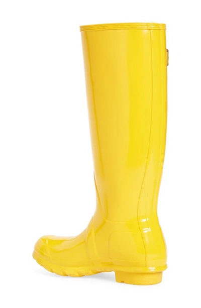 Shop Hunter Original High Gloss Waterproof Boot In Yellow