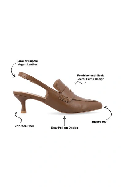 Shop Journee Collection Amory Slingback Pump In Brown