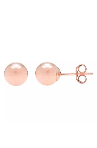 Shop A & M 14k Rose Gold Ball Stud Earrings