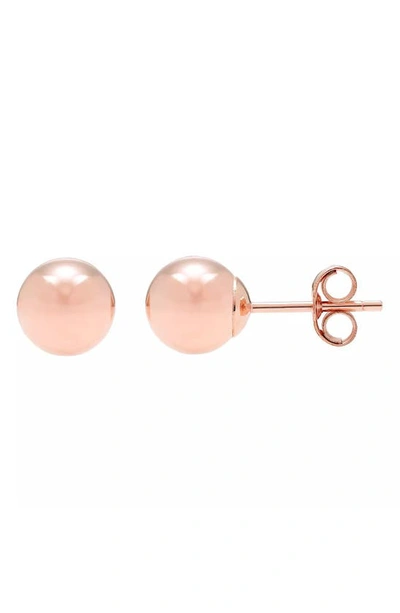 Shop A & M A&m 14k Rose Gold Ball Stud Earrings