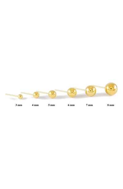 A & M 14k Rose Gold Ball Stud Earrings In Rose