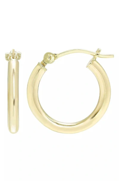 A & M 14k Yellow Gold Tube Hoop Earrings In Gold