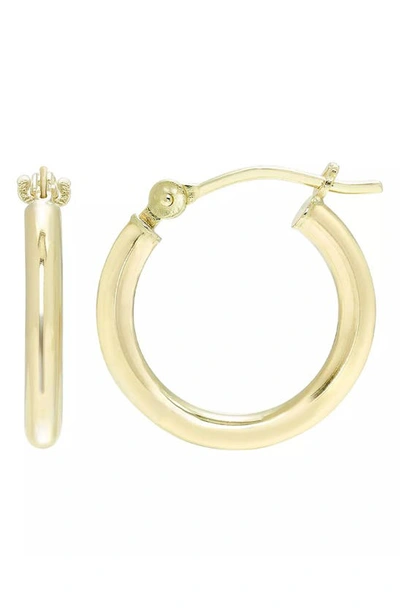 A & M 14k Yellow Gold Tube Hoop Earrings In Gold