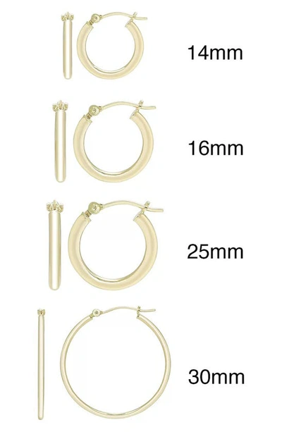 A & M 14k Yellow Gold Tube Hoop Earrings In Gold