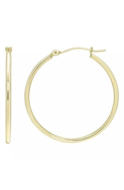A & M 14k Yellow Gold Tube Hoop Earrings In Gold