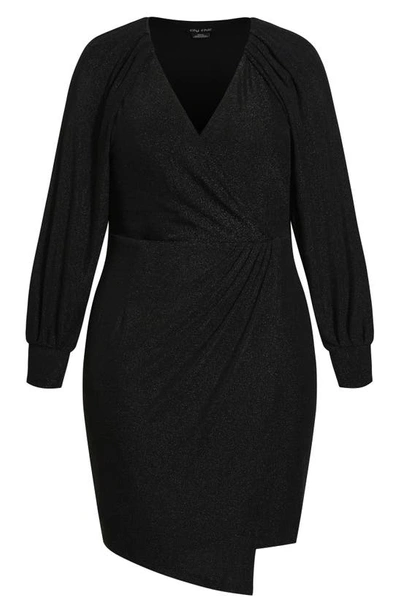 Shop City Chic Party Lights Dress In Black