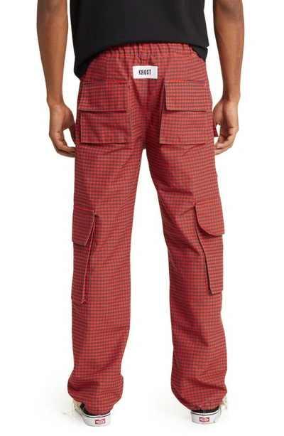 Shop Krost Dot Print Cargo Pants In Fiery Red