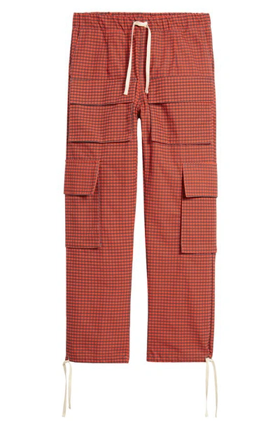Shop Krost Dot Print Cargo Pants In Fiery Red
