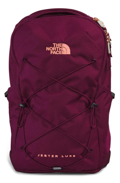 Shop The North Face Jester Luxe Backpack In Boysenberry/ Coral Metallic